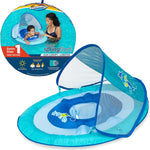 SwimWays Baby Spring Float with Adjustable Canopy and UPF Sun Protection for 9-24 Months