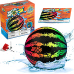Watermelon Ball JR Durable Fillable Pool Toy for Underwater Games - Football, Basketball & Rugby - Perfect for Water Parties - Fun for Adults & Kids Alike - Ages 6+, 6.5" Multicolor