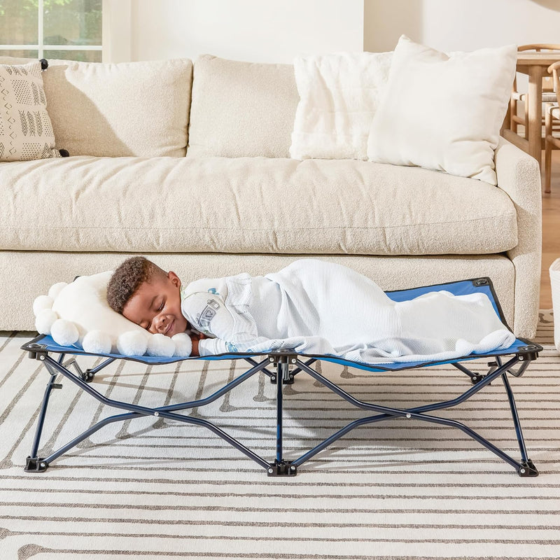Regalo My Cot® Portable Toddler Bed, Foldable Kids Travel Bed & Camping Cot, Lightweight Sleeping Cot for Toddlers, Indoor/Outdoor, 46.5” x 24” x 9.5”, Pink