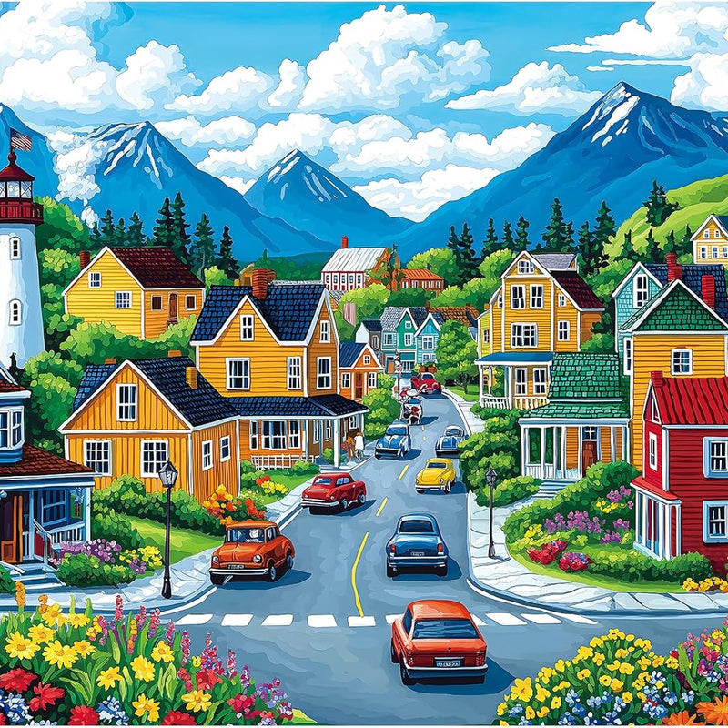 MINIWAN 1000 Piece 3D Quilled Paper Art Flower Jigsaw Puzzle | 27.5"x19.7", Letters on Back, Reference Poster, Hard Color Challenge, For Adults & Seniors