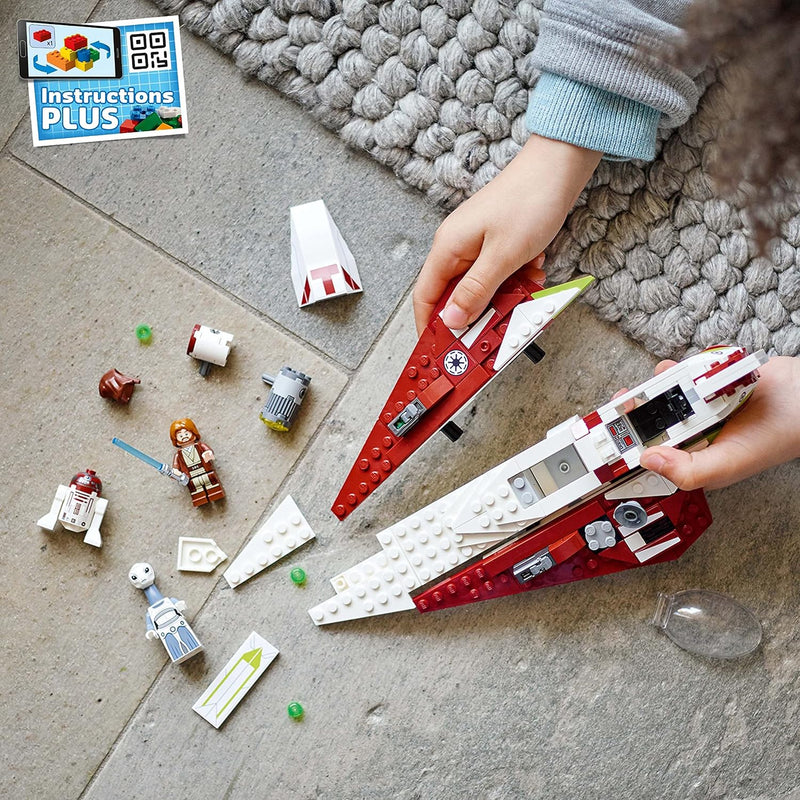 LEGO Star Wars OBI-Wan Kenobi's Jedi Starfighter, 75333, with Minifigures, Lightsaber, and Clone Starship