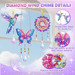 Diamond Art Kits for Kids Ages 8-12, 3 PCS DIY Gem Art Suncatchers for Kids | Diamond Art Kit with 3 Paintings and 2 Tool Sets, Craft Kits Birthday Gift for Girls Ages 8-12, Home/Garden/Backpack Décor