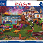 White Mountain 1000 Piece Jigsaw Puzzle Patriotic Summer Celebration Puzzles with Large Pieces for Adults and Family 24"x30" - 4th of July