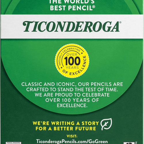 Ticonderoga My First Wood-Cased Pencils, 2 HB, Yellow, 36 Count