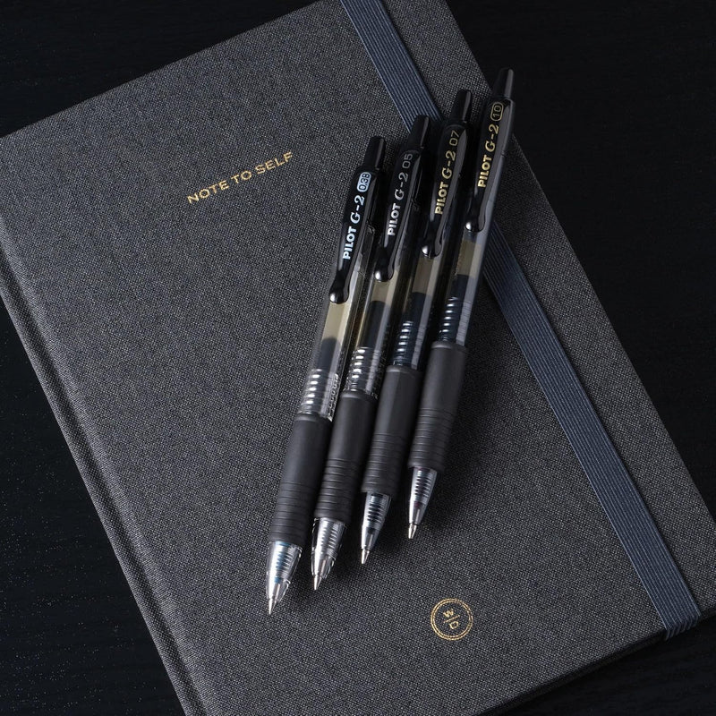 Pilot G2 Premium Refillable & Retractable Rolling Ball Gel Pens, Bold Point, Bold Gel Pens, 1.0mm, Black Ink, 12-Pack