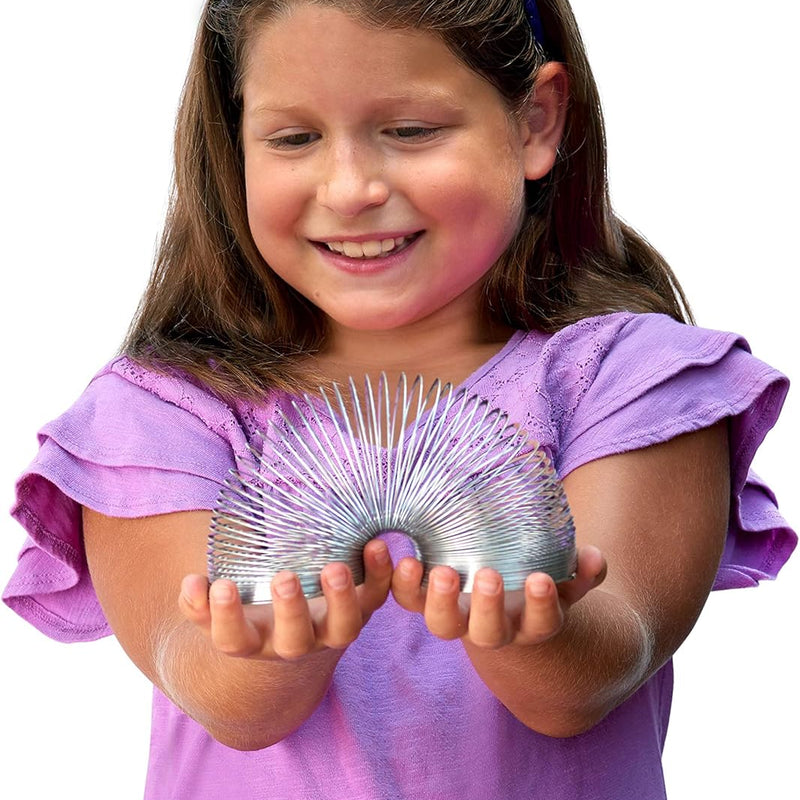 The Original Slinky Walking Spring Toy, 2.75-inch Diameter Metal Slinky, Fidget Toys