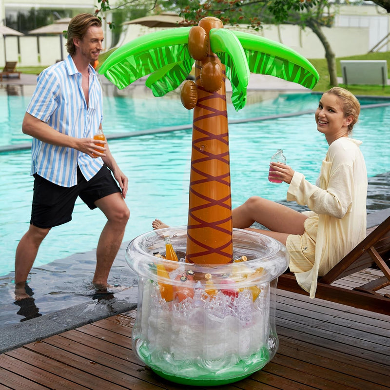 60" Inflatable Palm Tree Cooler for Summer Parties and Outdoor Decorations