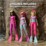 SwimWays Barbie Dive Characters 3-Pack of Pool Toys for Ages 5+ | Weighted Waterproof Figurines Sink and Encourage Active Summer Play; Builds Swimming Confidence With Diving Games and Races