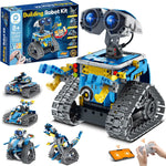 Sillbird 5-in-1 Programmable Robot Building Kit, STEM Toys for Boys 8-12