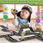 Goodtiles Magnetic Road Expansion Set, STEM Building Blocks for Kids Ages 3-5, Preschool Learning Toys