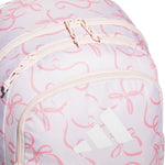 adidas Kids Affiliate Backpack – School Bag for Girls and Boys, 27L, Bow Print Pink Tint/Pink Tint, OSFA