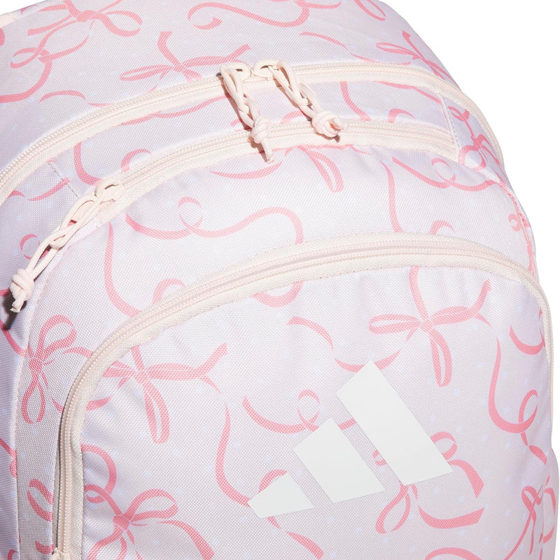 adidas Kids Affiliate Backpack – School Bag for Girls and Boys, 27L, Bow Print Pink Tint/Pink Tint, OSFA