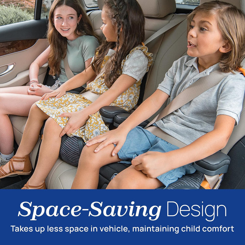 Chicco GoFit ClearTex Plus Backless Booster Car Seat, 40-110 lbs | Sunset/Purple, portable booster seat for ages 4+, ErgoBoost padding, quick-release LATCH, carry handle, GREENGUARD Gold
