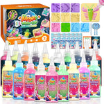 Timetome DIY Squishy Maker Kit for Kids Ages 3+ | Magic Water Elf Gel Toy Set with 20 Gels & 10 Molds, Glitter Glow Sensory Craft Activity for Creative Play