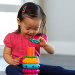 Sassy Stacks of Circles Stacking Ring STEM Learning Toy, 9-Piece Set for 6+ Months