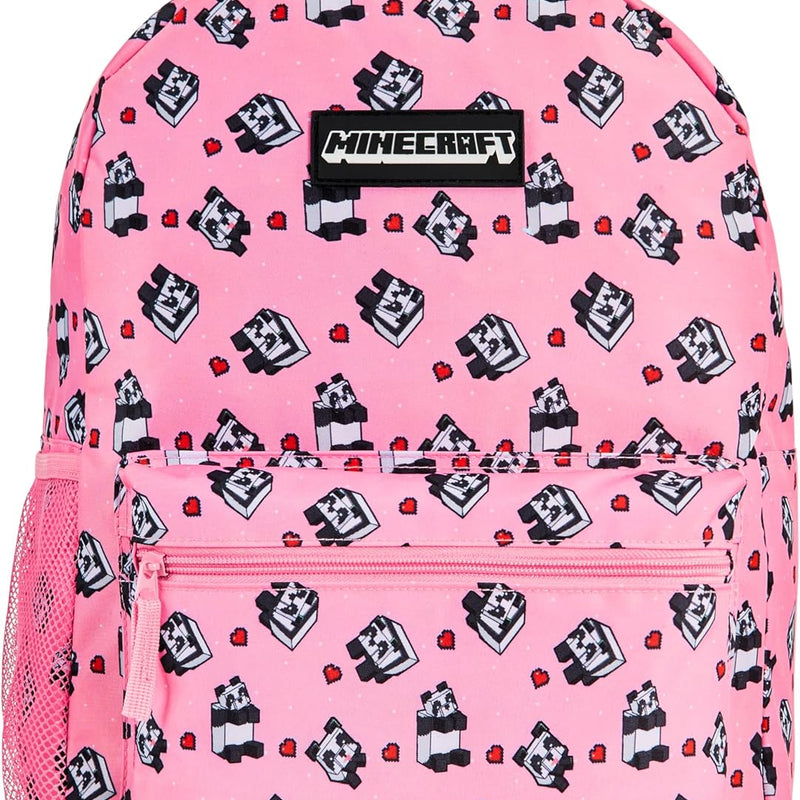 Minecraft Backpack for Boys Kids Teens Adjustable Straps Front Pocket Daypack Backpacks for Sports Gym School Gamer Gifts (Blue)