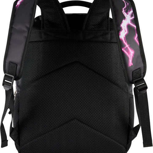 AI ACCESSORY INNOVATIONS K-Pop Demon Hunters Huntrix 16” Backpack for Girls, Featuring Rumi, Zoey, Mira, Rubber Molded Bag Charm, Huntrix