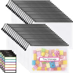 Sooez 24 Pack Mesh Zipper Pouch with Sticky Labels, A4 Mesh Bags, Sturdy Letter Size File Folders Organizer, Office School Classroom Teacher Supplies, Toy Storage Bag Board Game Puzzles Organization
