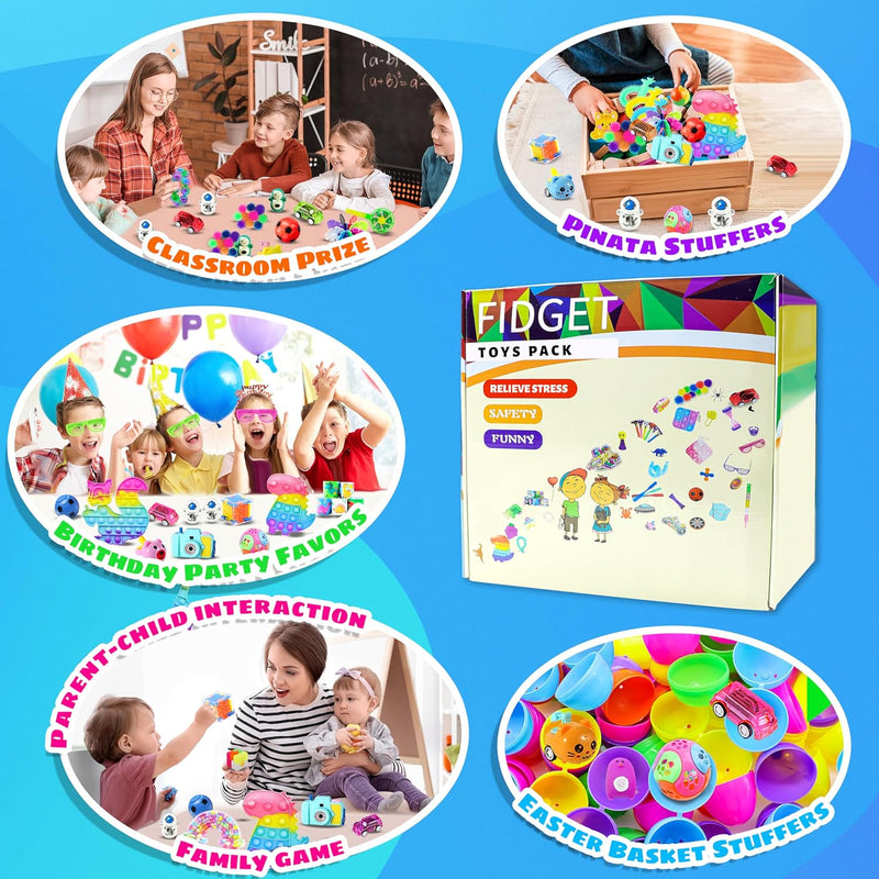 1000 Piece Fidget Toy Party Favor Pack: Sensory Toys for Kids' Birthdays, Carnivals, and Classrooms