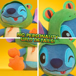 Disney Stitch Goes Wild Small Plush - Stitch Frog, Soft Collectible Plush Stuffed Animal Toy with Wild Details, Cute & Fluffy, for Kids, Fans & Collectors by Just Play