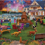 White Mountain 1000 Piece Jigsaw Puzzle Patriotic Summer Celebration Puzzles with Large Pieces for Adults and Family 24"x30" - 4th of July