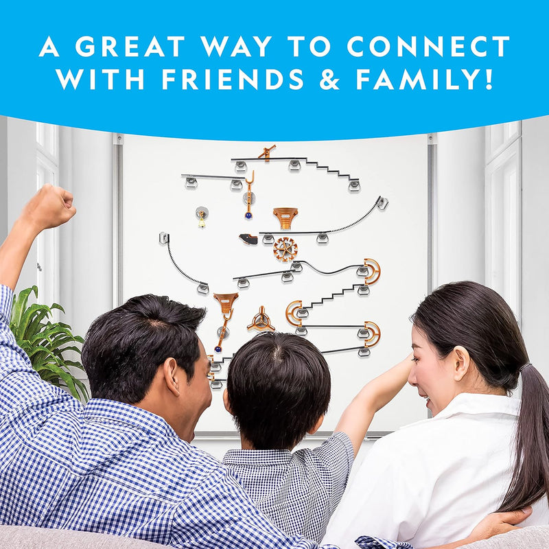 National Geographic Magnetic Marble Run: 75-Piece STEM Building Set for Kids & Adults with Magnetic Track