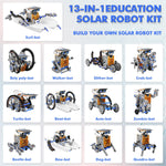 Bottleboom STEM 13-in-1 Education Solar Power Robots Toys for Boys Age 8-12, Educational Toy Science Kits for Kids Experiment Robotics Set Birthday Gifts for 8 9 10 11 12 Years Old