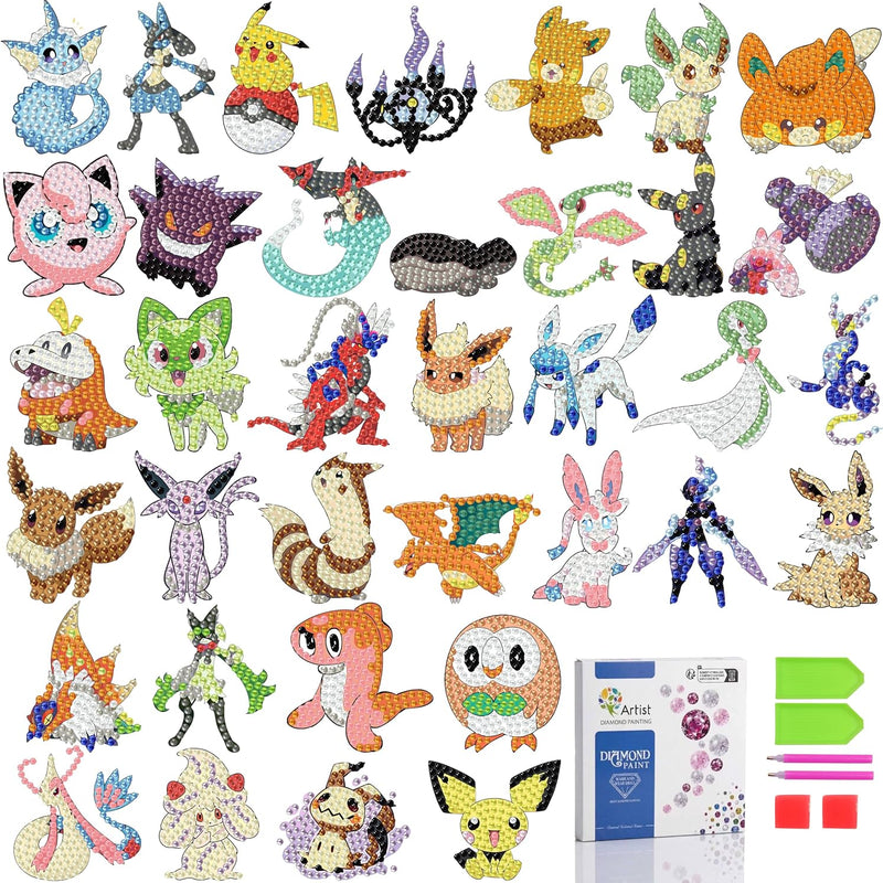 LWZAYS Diamond Art Kits for Kids Boys and Girls Ages 6-8-10-12 Easy to DIY Creative Diamond Art Stickers Craft by Numbers Kits for Kids and Adult Beginners 2.0