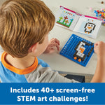 Learning Resources STEM Explorers Pixel Art Challenge, science kit for kids, ages 5+, fine motor skills, math manipulatives, pattern blocks, gifts for boys and girls