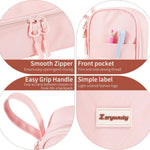 Zzrywuty Large Pencil Case, Big Capacity Pencil Pouch Office College School Stationery Pen Bag for Teen Girl Boy Men Women, Pink