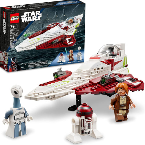 LEGO Star Wars OBI-Wan Kenobi's Jedi Starfighter, 75333, with Minifigures, Lightsaber, and Clone Starship