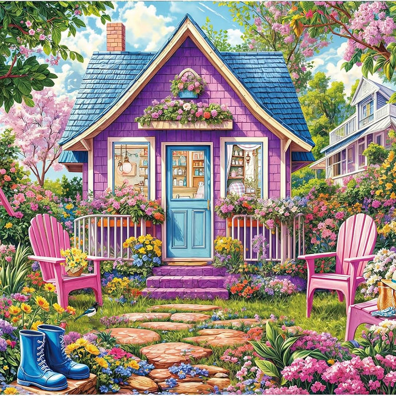 Puzzles for Adults 1000 Pieces, Romantic Street Scene Jigsaw Puzzle with 1:1 HD Poster, Perfect Interlocking No Dust, Stress Relief Ideal Gift for Family Games