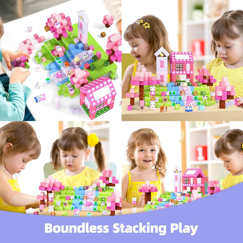 GobiDex 100PCS magnetic blocks for 3+ years old girls, STEM sensory gifts with princess theme