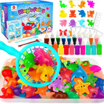 Mocoosy 20 Colors Magic Water Gel Kit for Kids, Aqua Fairy Water Elf Toy Kit with Aqua Gels & Squishy Molds, Make Your Own Squishies, DIY Squishy Maker Set Water Pets Summer Crafts Boys Girls Gifts