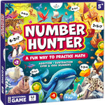 Clever Fox Play Number Hunter Math Board Game for Kids 5-7 Year Old, Addition & Subtraction Math Game, STEM Toy for Preschool and 1st-3rd Grade
