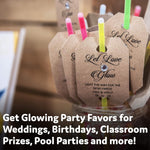 PartySticks Glow Sticks 100pk - 8 Inch Waterproof Glow in the Dark Light Up Sticks - Kid-Safe and Non-Toxic