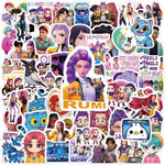 Demon Movie Hunters Birthday Party Supplies: 86-Piece Set with Bracelets, Pins, Keychains, and Stickers for Boys and Girls