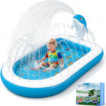 Splash Pads for Toddlers 1-3, Dolphin Toy Sprinkler for Kids, Outdoor Play Mat for Babies, 68" Backyard Inflatable Kiddie Pool, Splash Pad for Kids Ages 4-8, Birthday Gifts for 1 Year Old Boy Girl