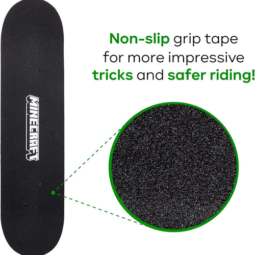 31 inch Maple Wooden Cruiser Skateboard with ABEC 5 Bearings for Kids and Teens