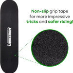 31 inch Maple Wooden Cruiser Skateboard with ABEC 5 Bearings for Kids and Teens