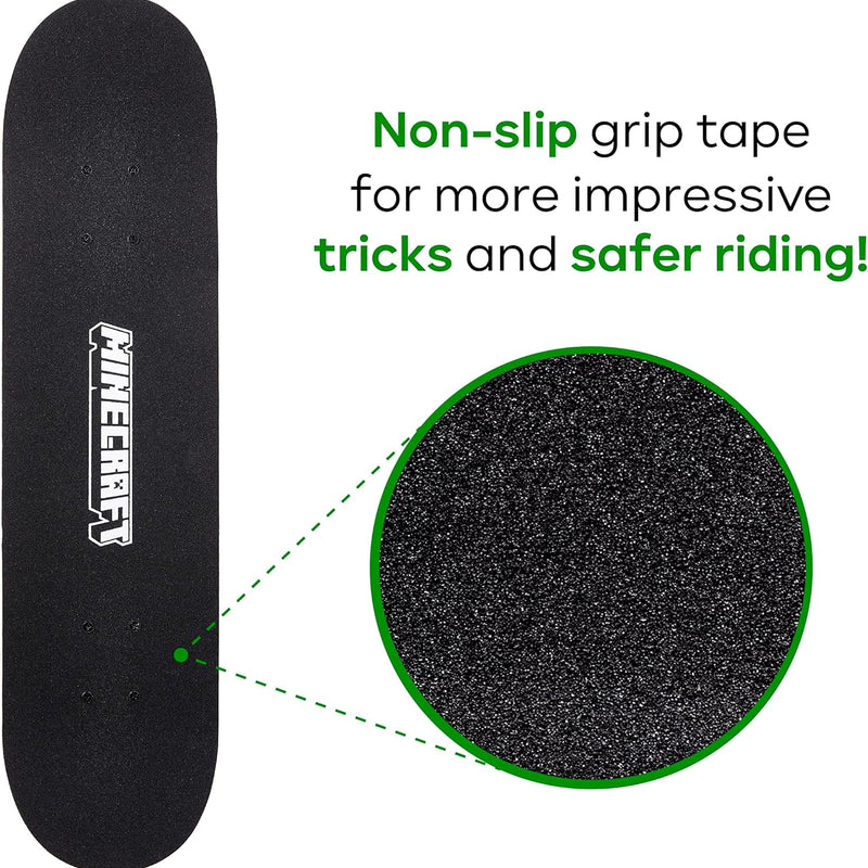 31 inch Maple Wooden Cruiser Skateboard with ABEC 5 Bearings for Kids and Teens