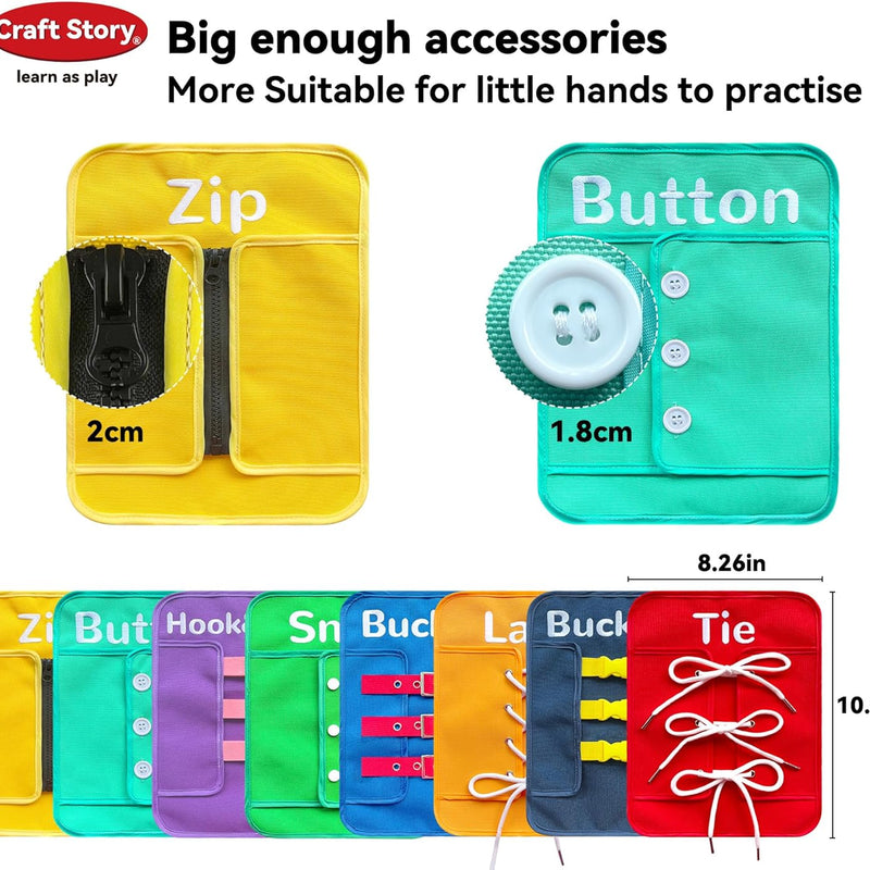 Craftstory Toddlers Montessori Busy-Board for 3-5 year girls boys gifts development of fine motor skills