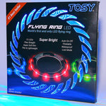 TOSY Flying Ring - 36 RGB Multicolor or 12 Monocolor LEDs, Super Bright, Lost Mode, Auto Light Up, Camping Essentials for Kid/Teen/Boy/Girl, Safe & Soft, Waterproof, Pool/Beach Games, Lightweight Toy