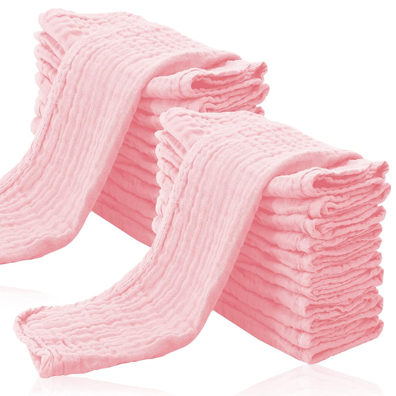 Cute Castle 12 Pack Muslin Burp Cloths for Baby - Ultra-Soft 100% Cotton Baby Washcloths - Large 20'' by 10'' Super Absorbent Milk Spit Up Rags - Burpy Cloths for Unisex, Boy, Girl - White