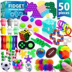 Fidget Poppers Pack – 50 Pcs Fidget Toys, Party Favors for Kids 8-12, Stocking Stuffers, Bulk Sensory Toys for Classroom Treasure Box Prizes, Goodie Bags, Birthday Gifts