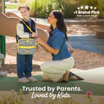 Bentgo Kids Lunch Bag - Durable, Double-Insulated Lunch Bag for Kids 3+; Holds Lunch Box, Water Bottle, & Snacks; Easy-Clean Water-Resistant Fabric & Multiple Zippered Pockets (Construction Trucks)