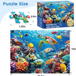500 Piece Puzzle for Adults, Turtle Jigsaw Puzzles, Sea Animals Puzzles 500 Pieces, Birthday and Barious Holiday Party for Family Adult, Funny Puzzle for Adults, 20.5x15 in