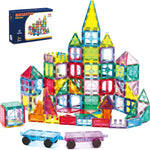 Ryoichi 138PCS Magnetic Tiles Set, STEM Educational Construction Blocks, Montessori Learning Toys for Kids Ages 3-9+ Years