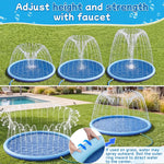 Non Slip Splash Pad for Kids and Dogs, 80" Sprinkler Splash Pad with 5mm Reinforced Edges,0.58mm Thickened Dog Pool,Outdoor Water Toys for Toddlers,Summer Backyard Fountain Play for Girls Boys Pets