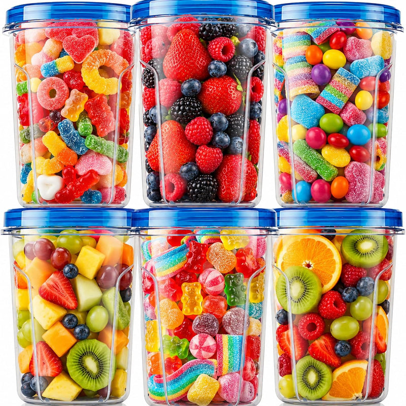 Tafura Freezer Storage Containers, 10 Pack, 32 Oz Leakproof BPA-Free Lids | Twist-top screw-on closures help prevent spills during storage, transport, and meal prep.